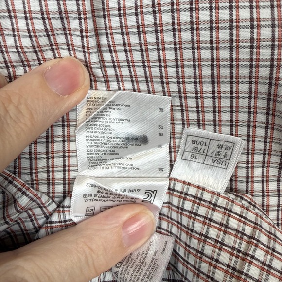 Brooks Brothers Regent Shirt 16 32 Brown White Check Non Iron Supima Cotton - Picture 5 of 9